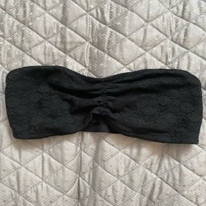 PINK black lace bandeau